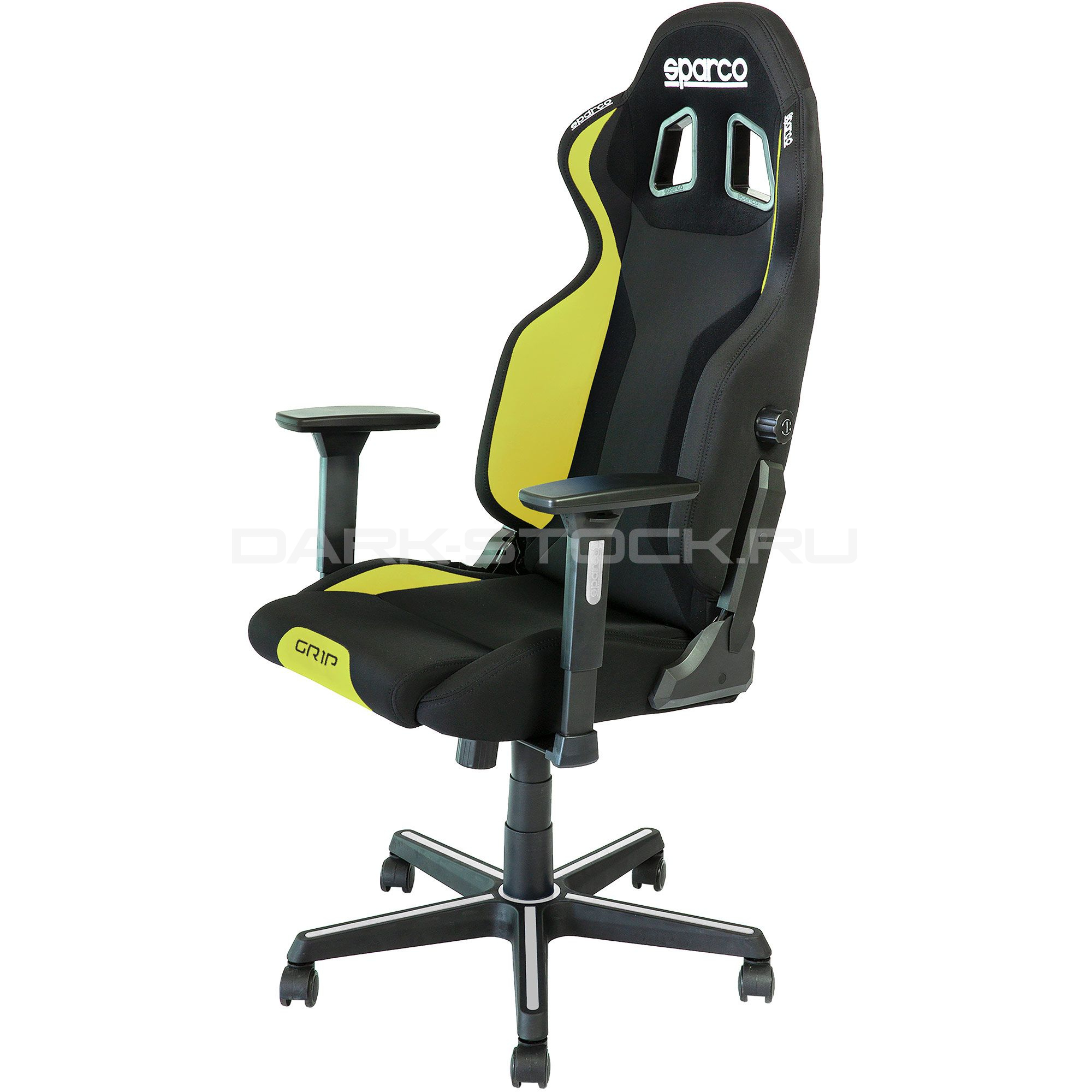 Sparco GRIP кресло офисное (текстиль), черный/желтый на сайте ДАРК СТОК