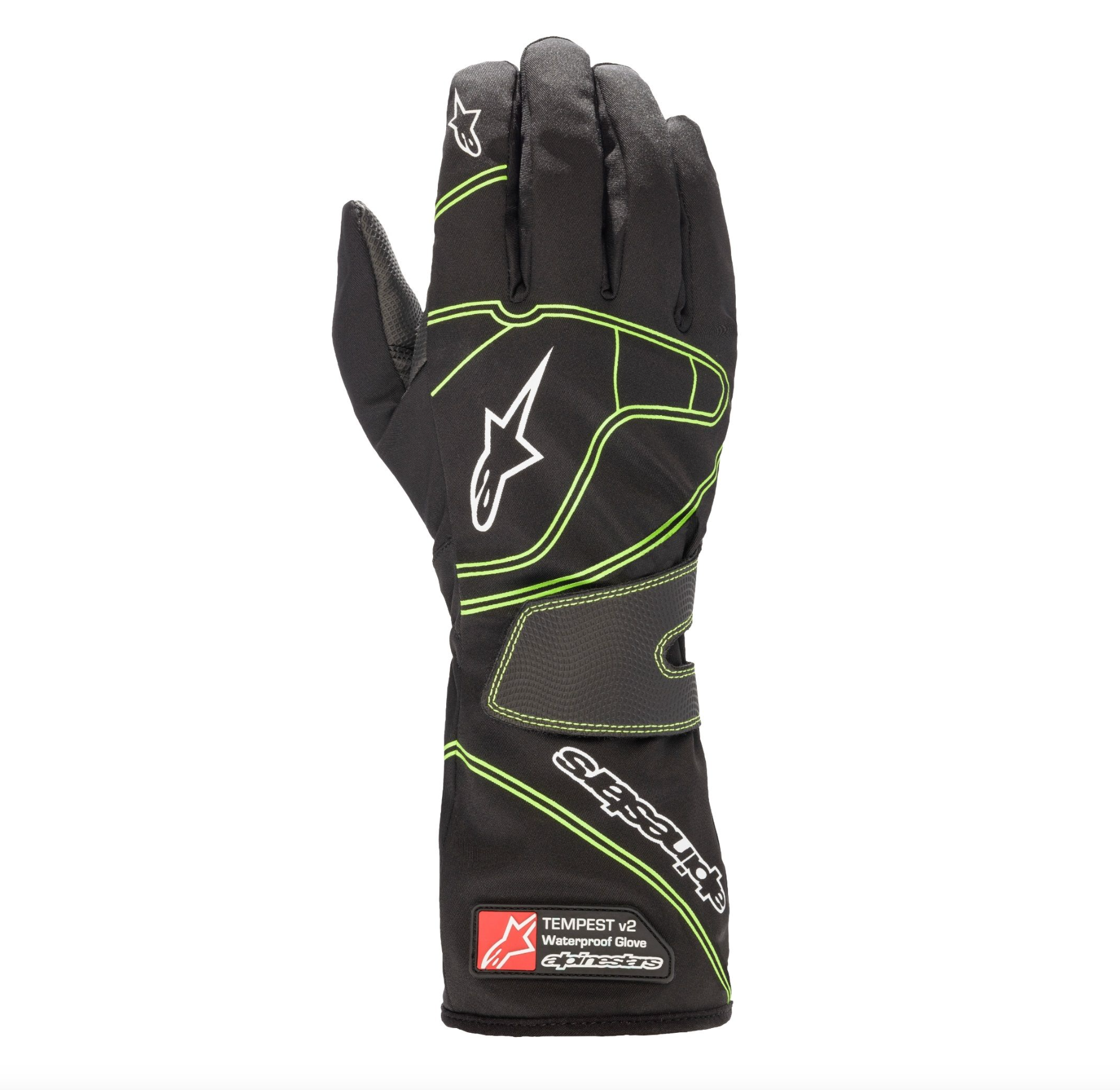 Alpinestars TEMPEST v2 WP перчатки дождевые для картинга, XXL, черный/зеленый