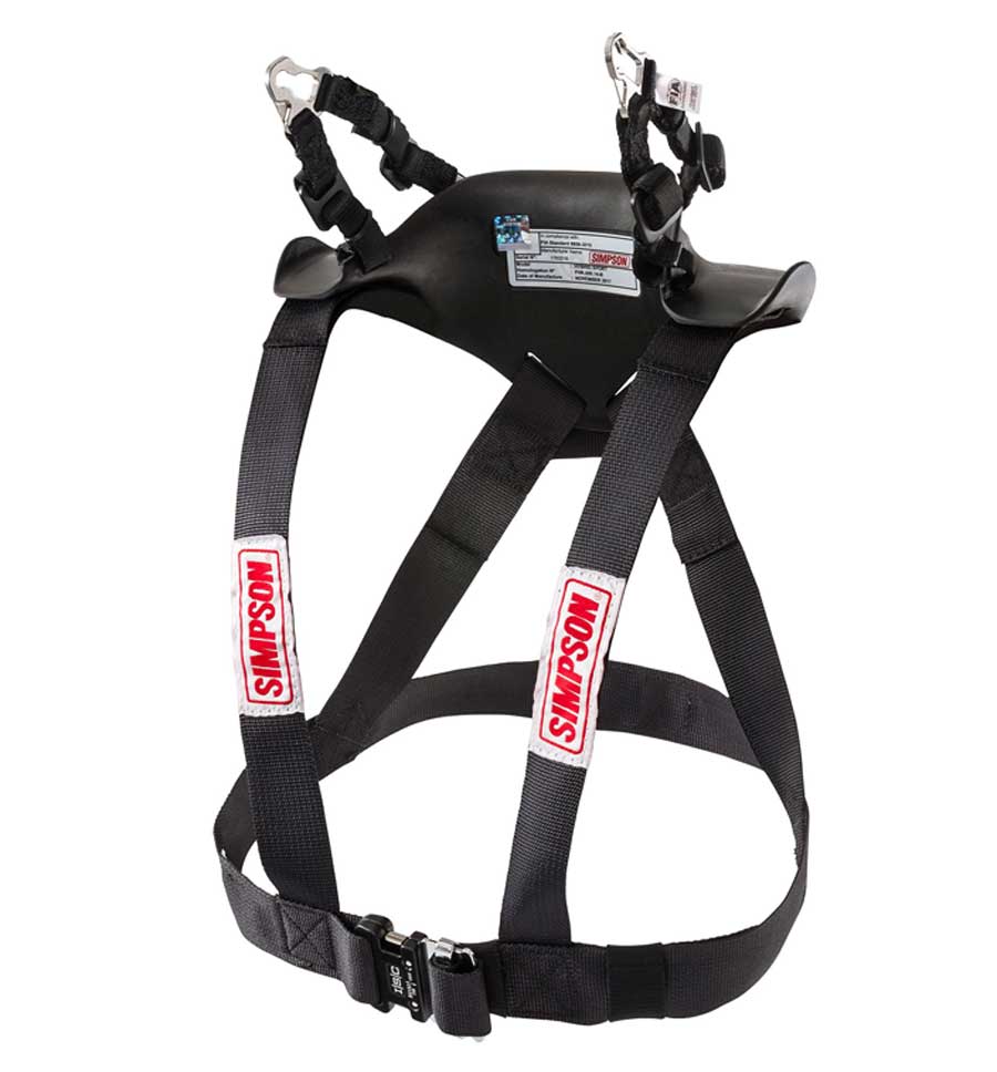 Simpson HYBRID SPORT защита головы и шеи (под стд клипсы), черный, р-р XL