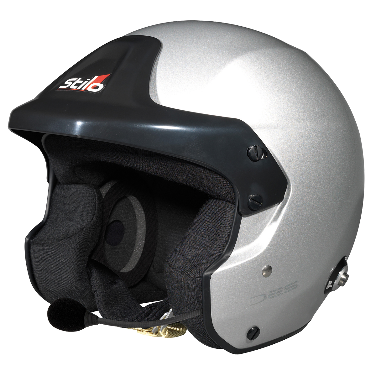 Stilo TROPHY DES RALLY шлем для автоспорта серебристый, клипсы HANS, 60