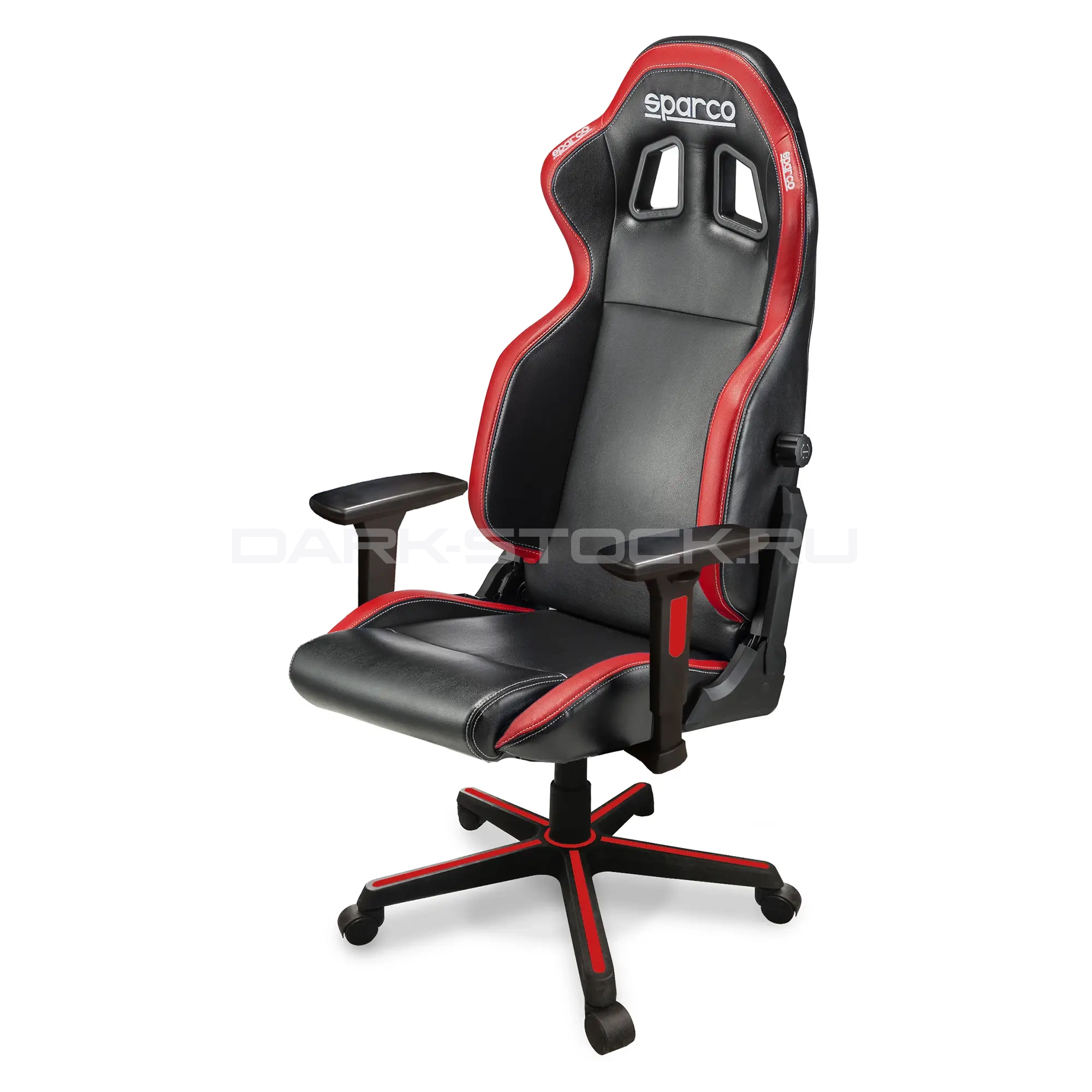 Sparco ICON кресло офисное (кожа), черный/красный на сайте ДАРК СТОК