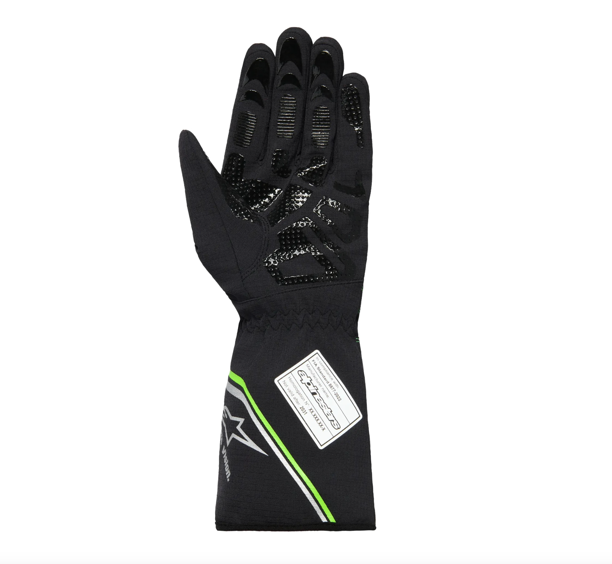 Alpinestars TEMPEST v3 WP детские дождевые перчатки для картинга, L, черный/зеленый