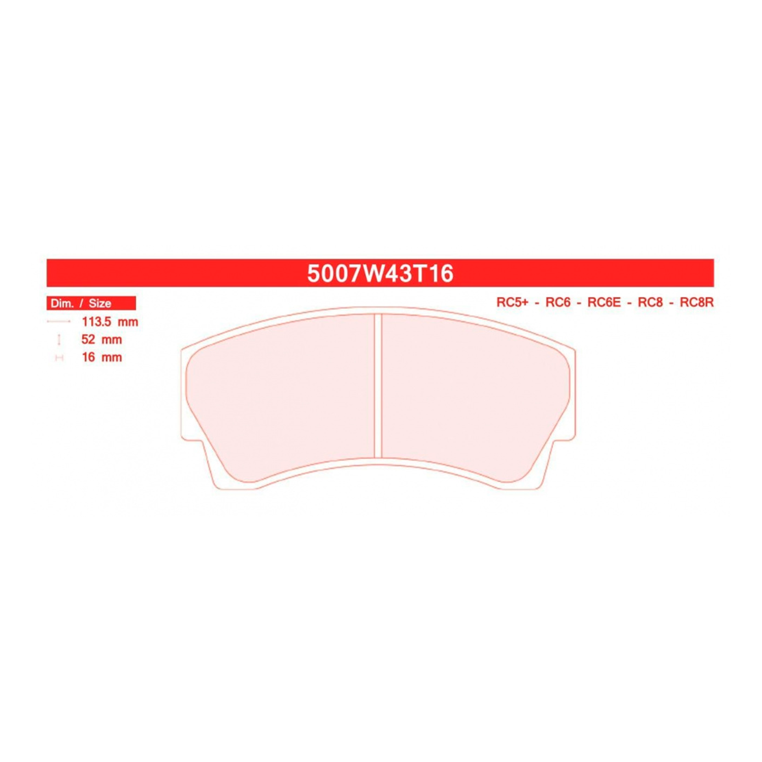 CL BRAKES 5007W43T16 RC6 колодки тормозные SUBARU STI N12/N14