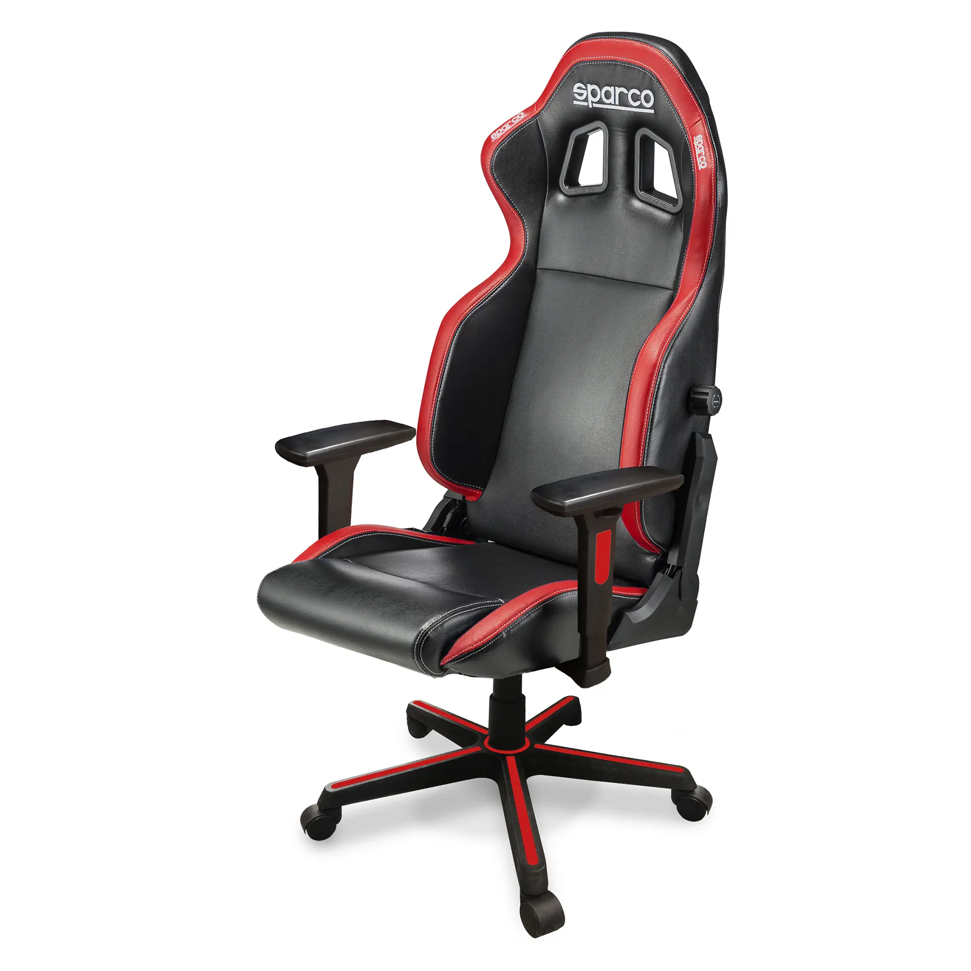 Sparco ICON кресло офисное (кожа), черный/красный