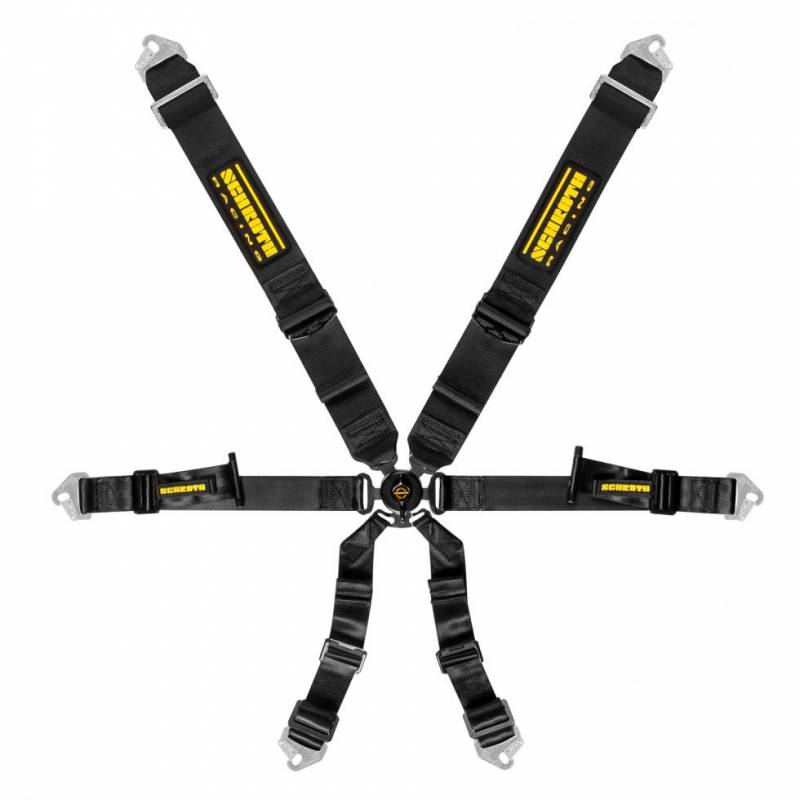 Schroth FLEXI 2X2 ремни для автоспорта 6-ти точечные 2"/2", Pull down, черный