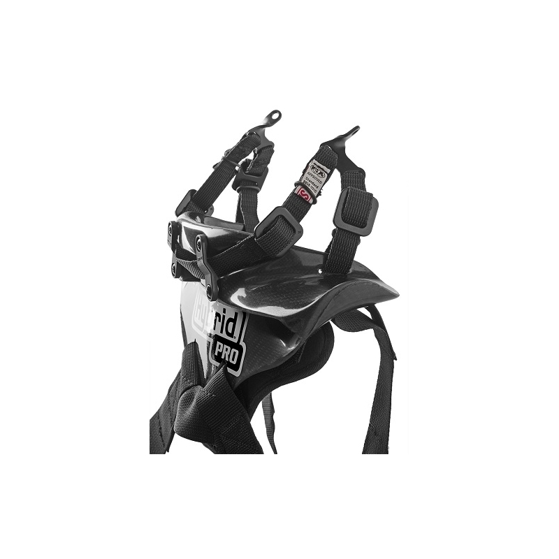 Simpson HYBRID PRO LITE защита головы и шеи (быстроразъемные), карбон, р-р L