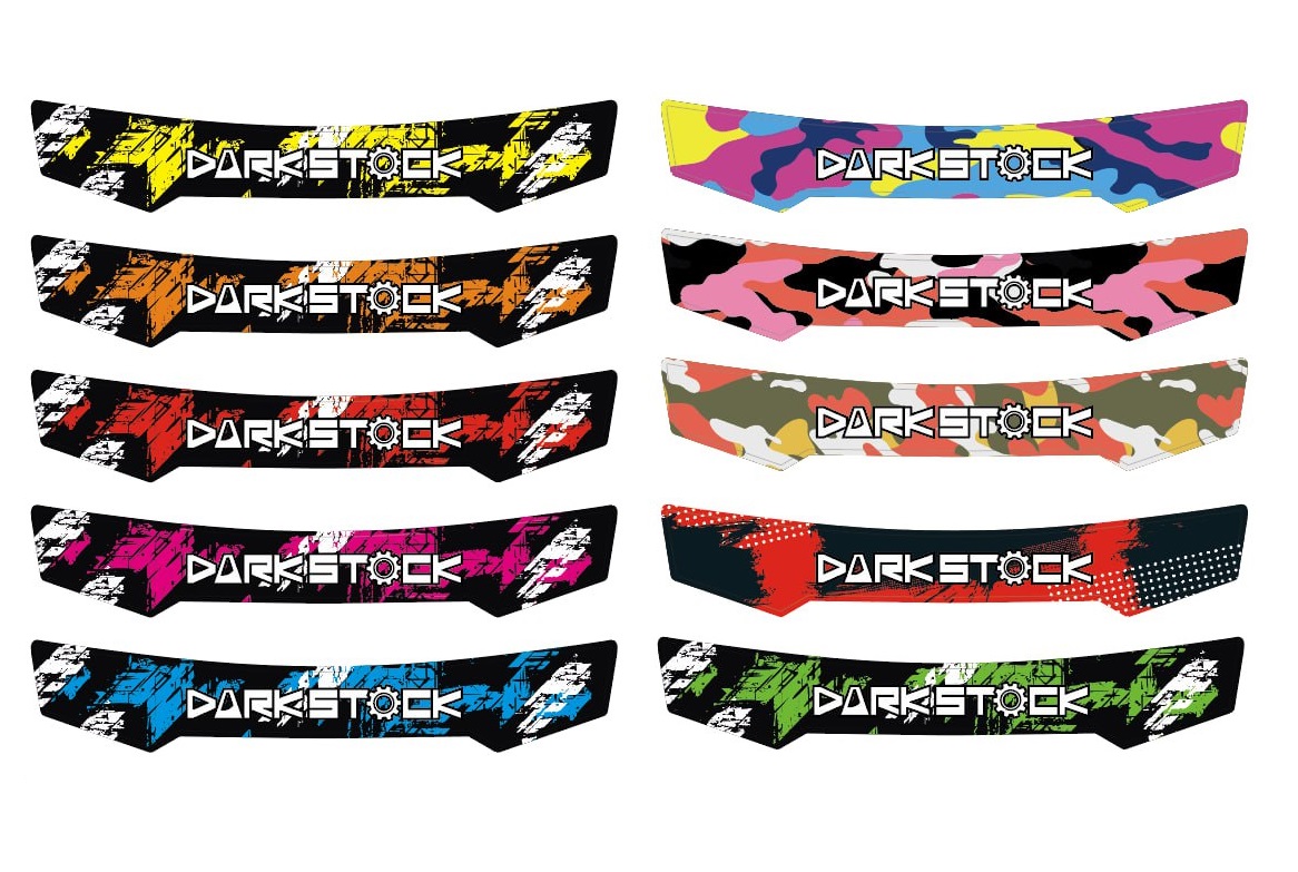 DARK STOCK Наклейка на визор (Arai, Bell, Omp, Sparco, Shoei и др)